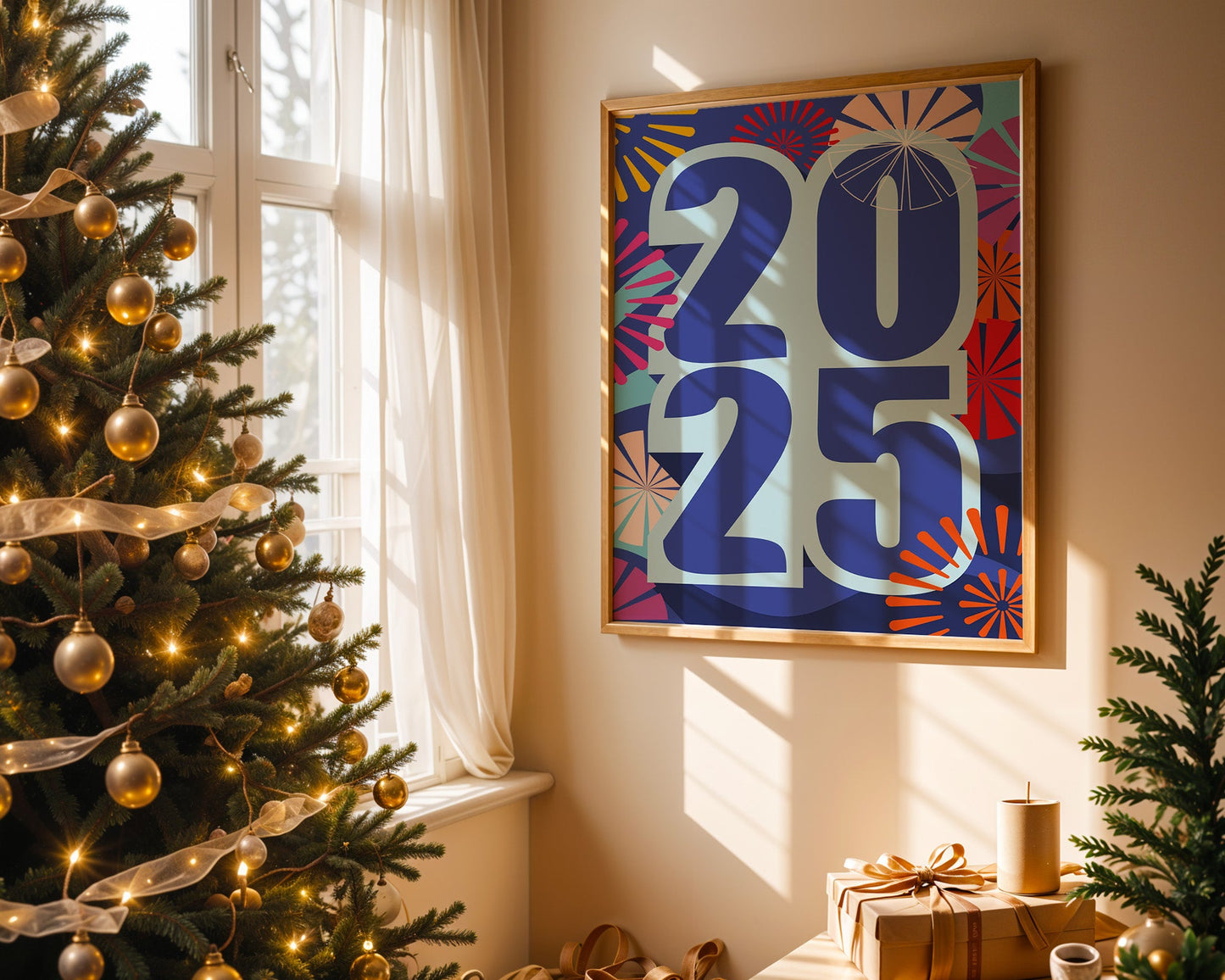 Affiche 2025 Célébrer la Nouvelle Année