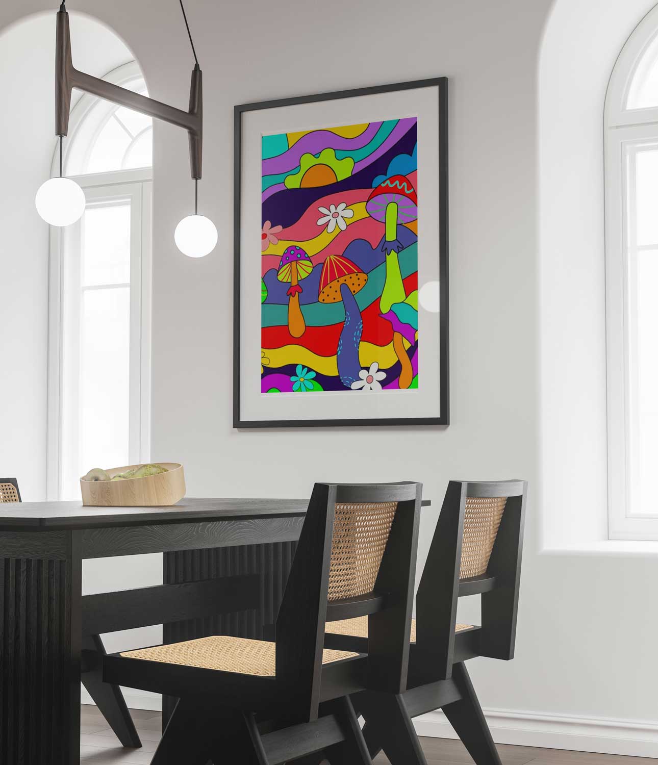 Affiche Champignons Arc-en-ciel Fantaisie - UNIVEA