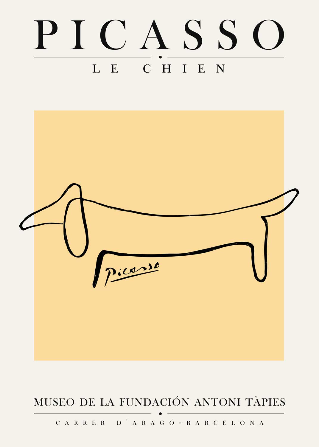 Affiche Picasso Le Chien Illustration - UNIVEA