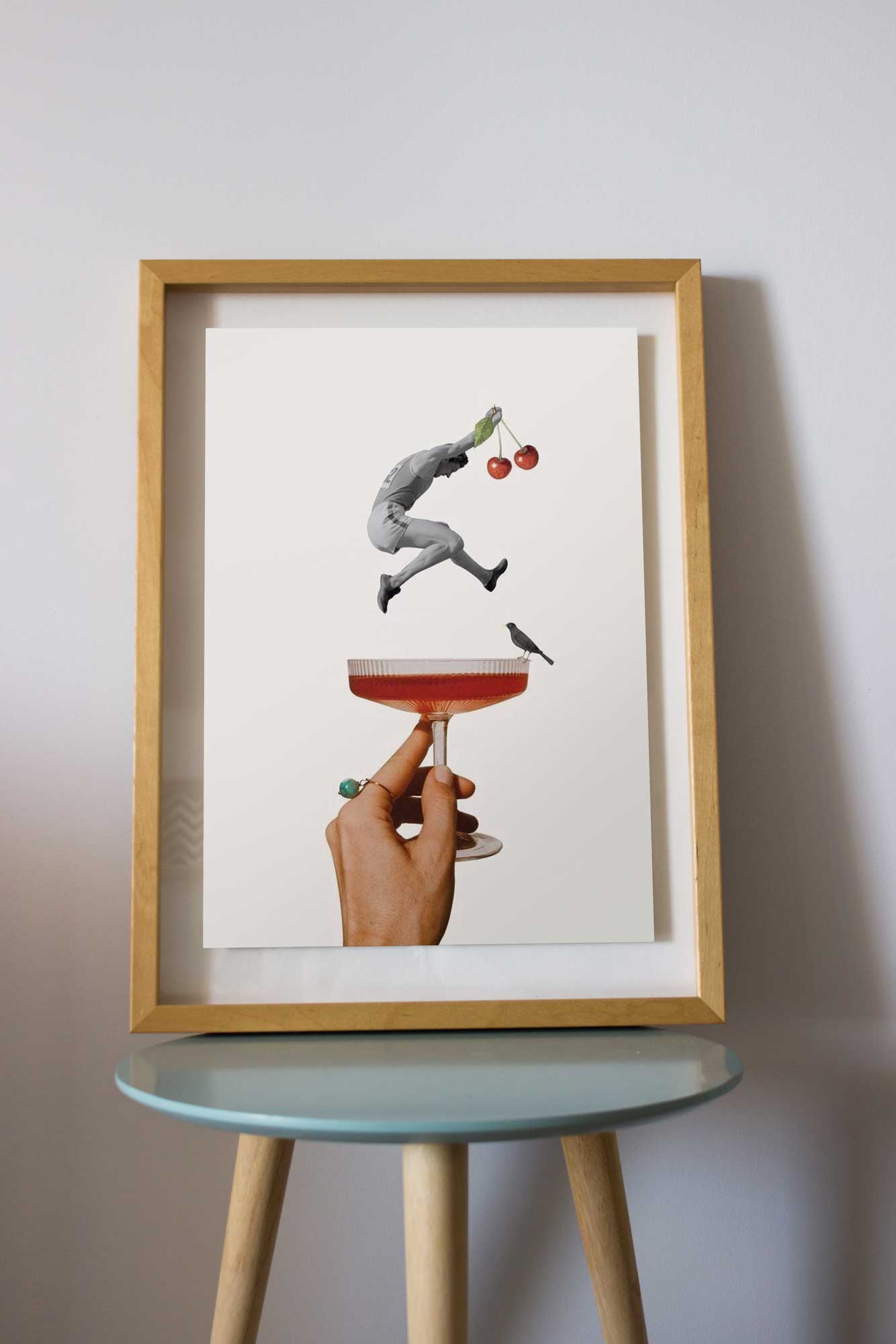 Affiche Saut au-dessus du Verre Illustration - UNIVEA