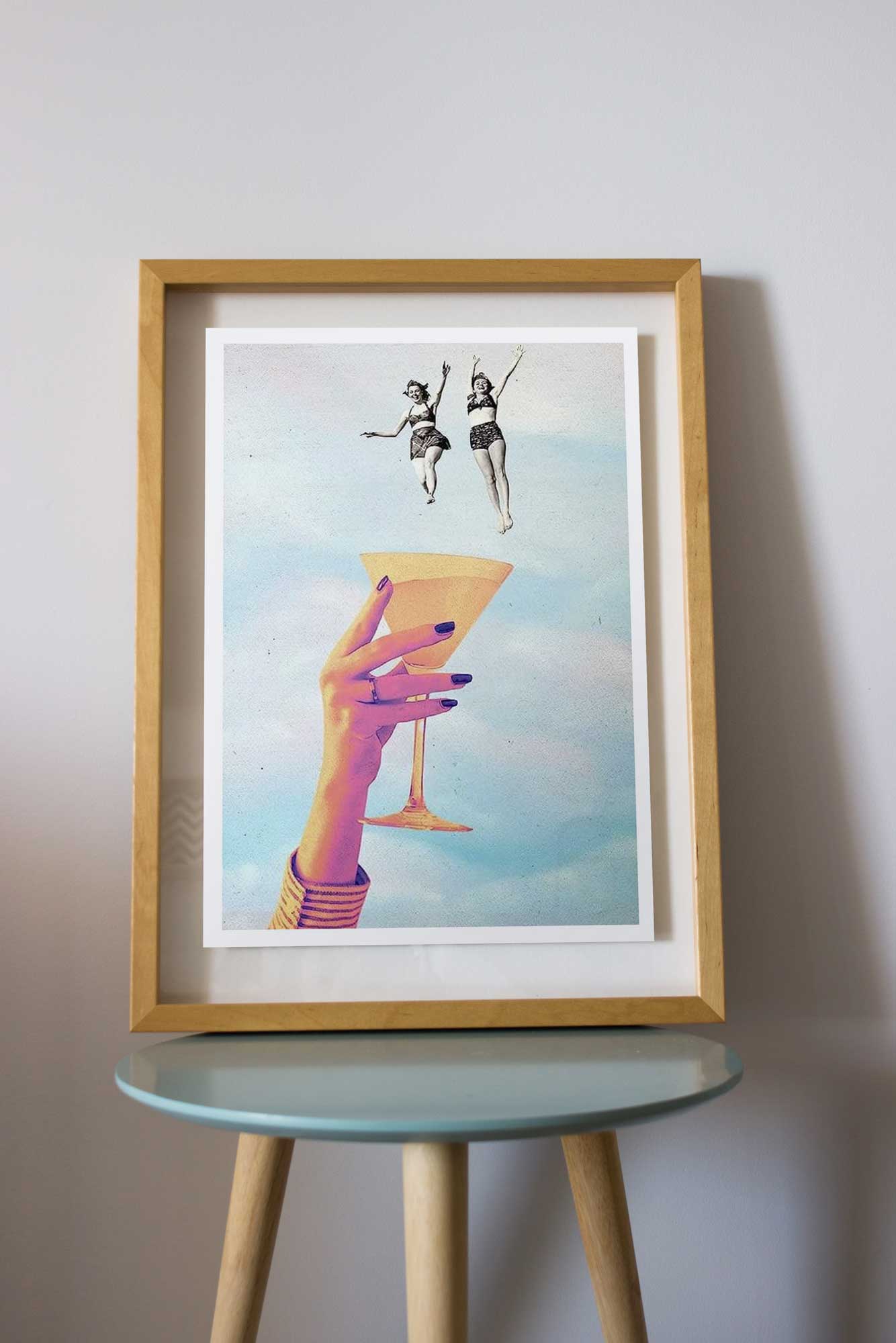 Affiche Saut de Joie dans un Cocktail Illustration - UNIVEA