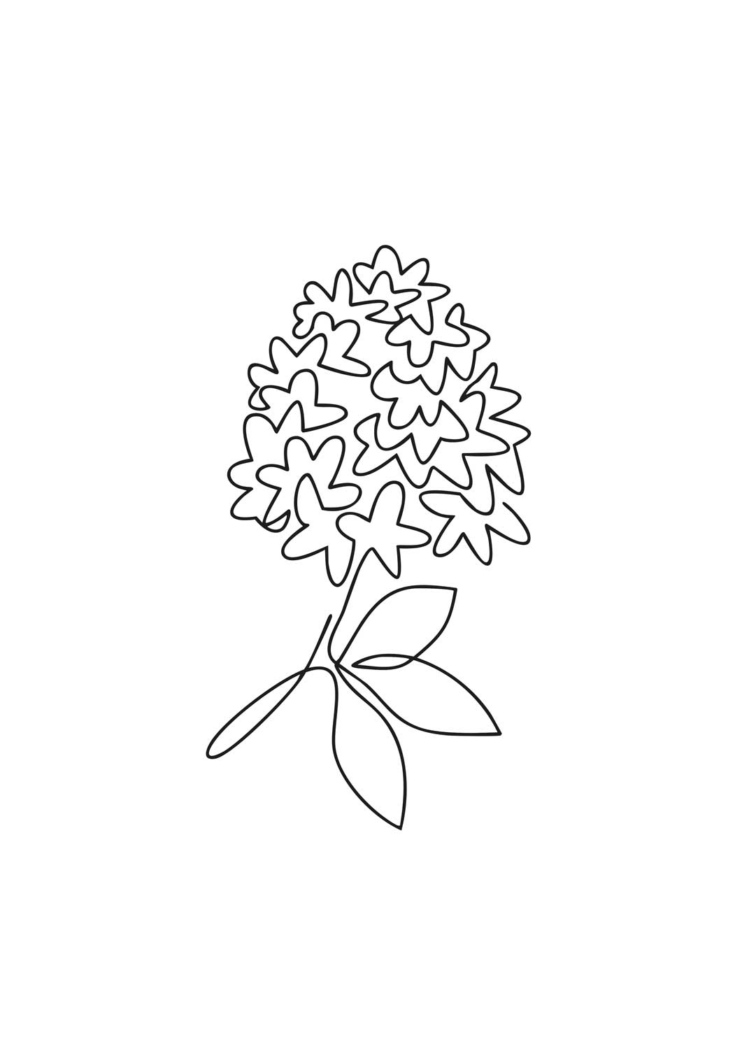 Poster de Fleur au Trait - Art Contemporain Minimaliste Illustration - UNIVEA