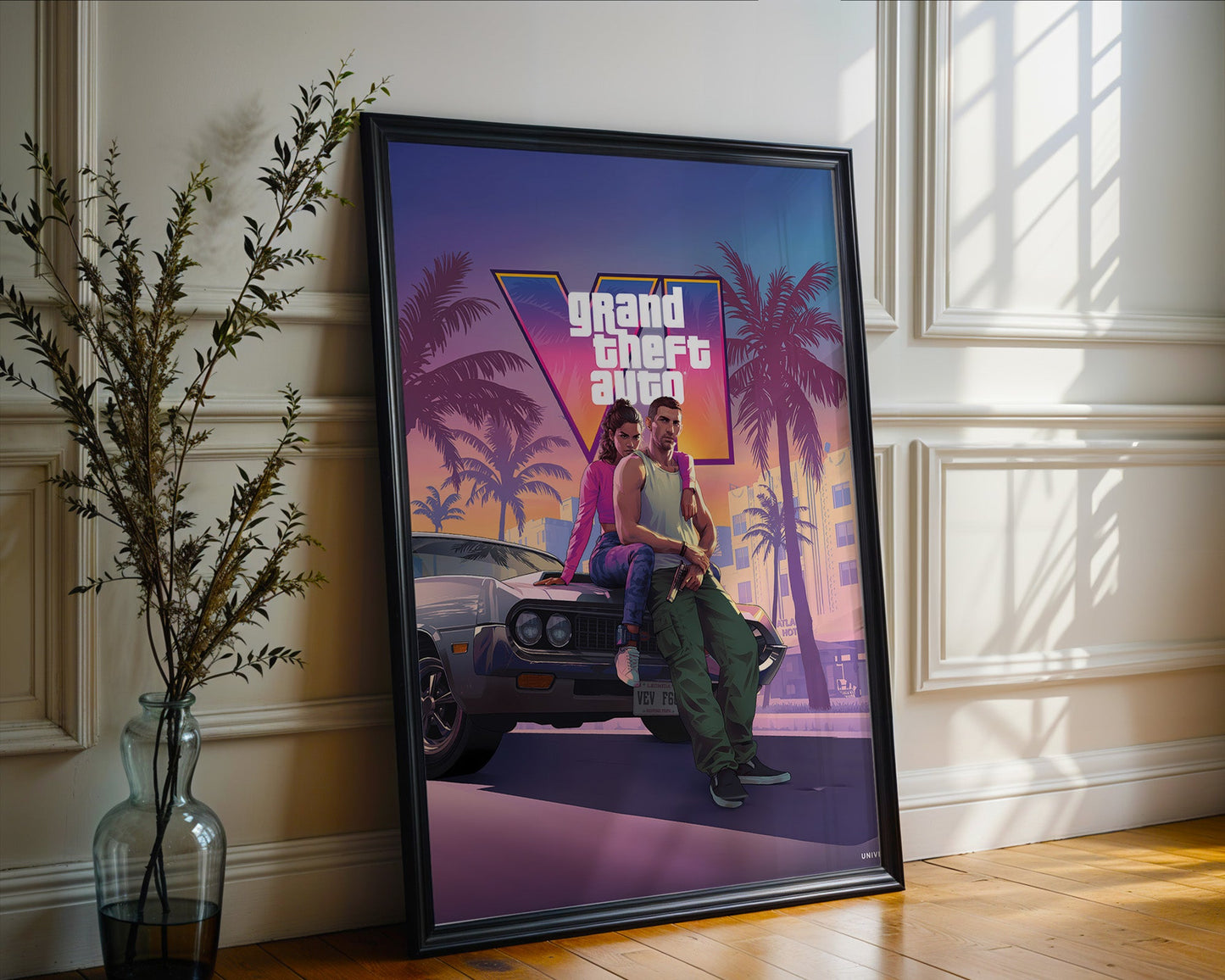Affiche Grand Theft Auto VI - Style Rétro Miami