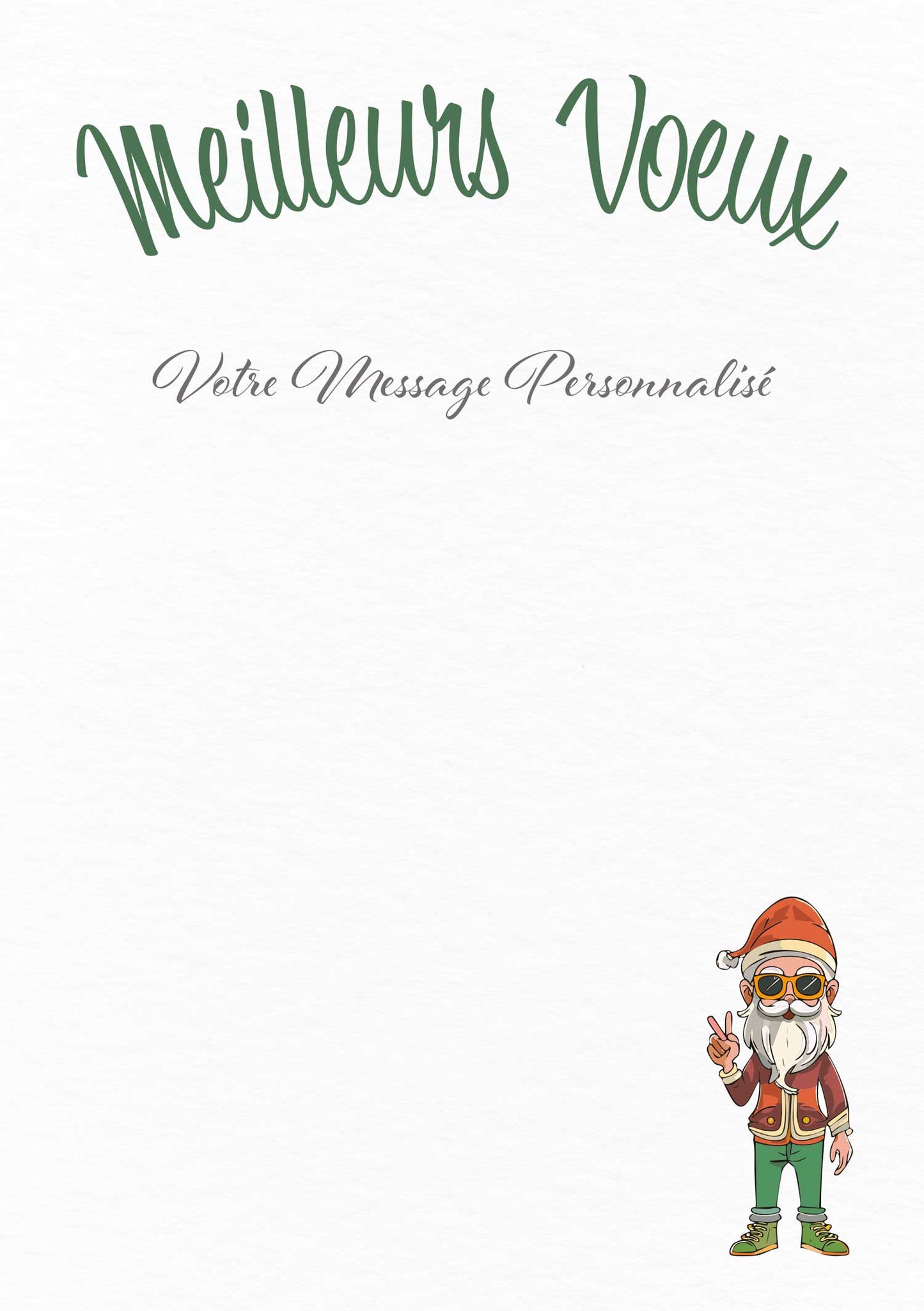 Carte de vœux “Père Noël Peace & Cool”