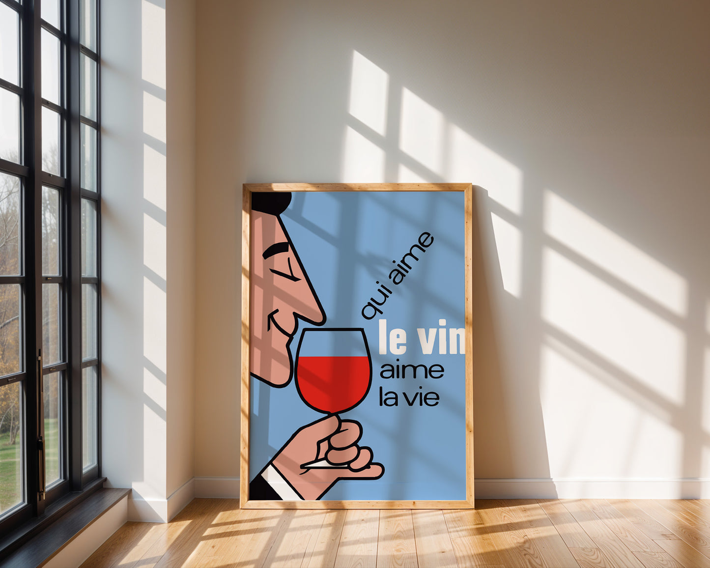 Affiche Vin - Qui Aime le Vin Aime la Vie