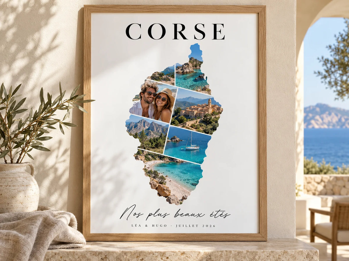 Affiche Potugal - carte personnalisé
