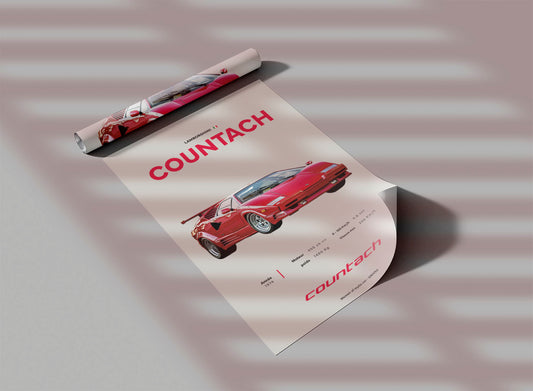 Lamborghini Countach : L'Épopée d'une Icône Automobile à Travers Notre poster Exclusif - UNIVEA