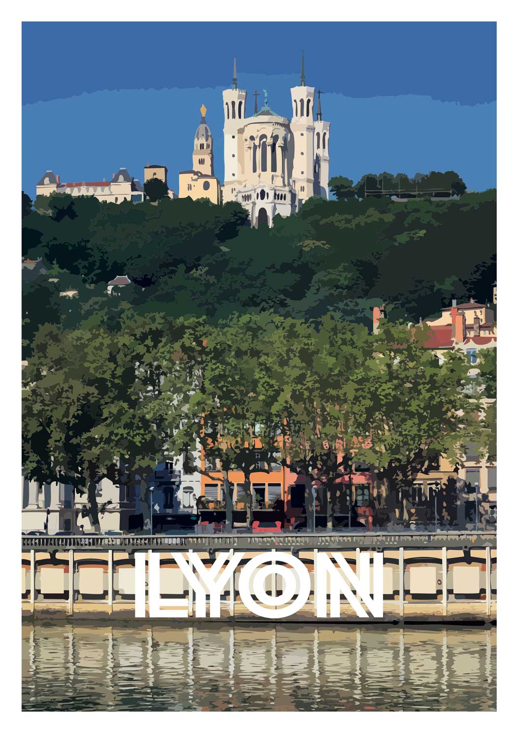 Affiche "Lyon - Basilique de Fourvière » full 2