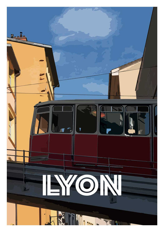 Poster “Lyon - Funicular” full