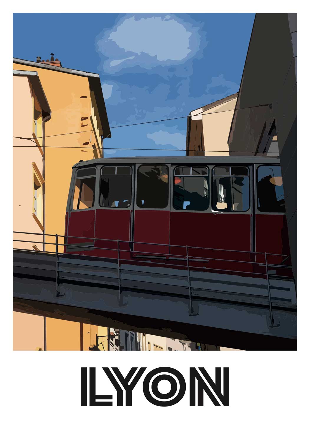 Affiche “Lyon - Funiculaire”