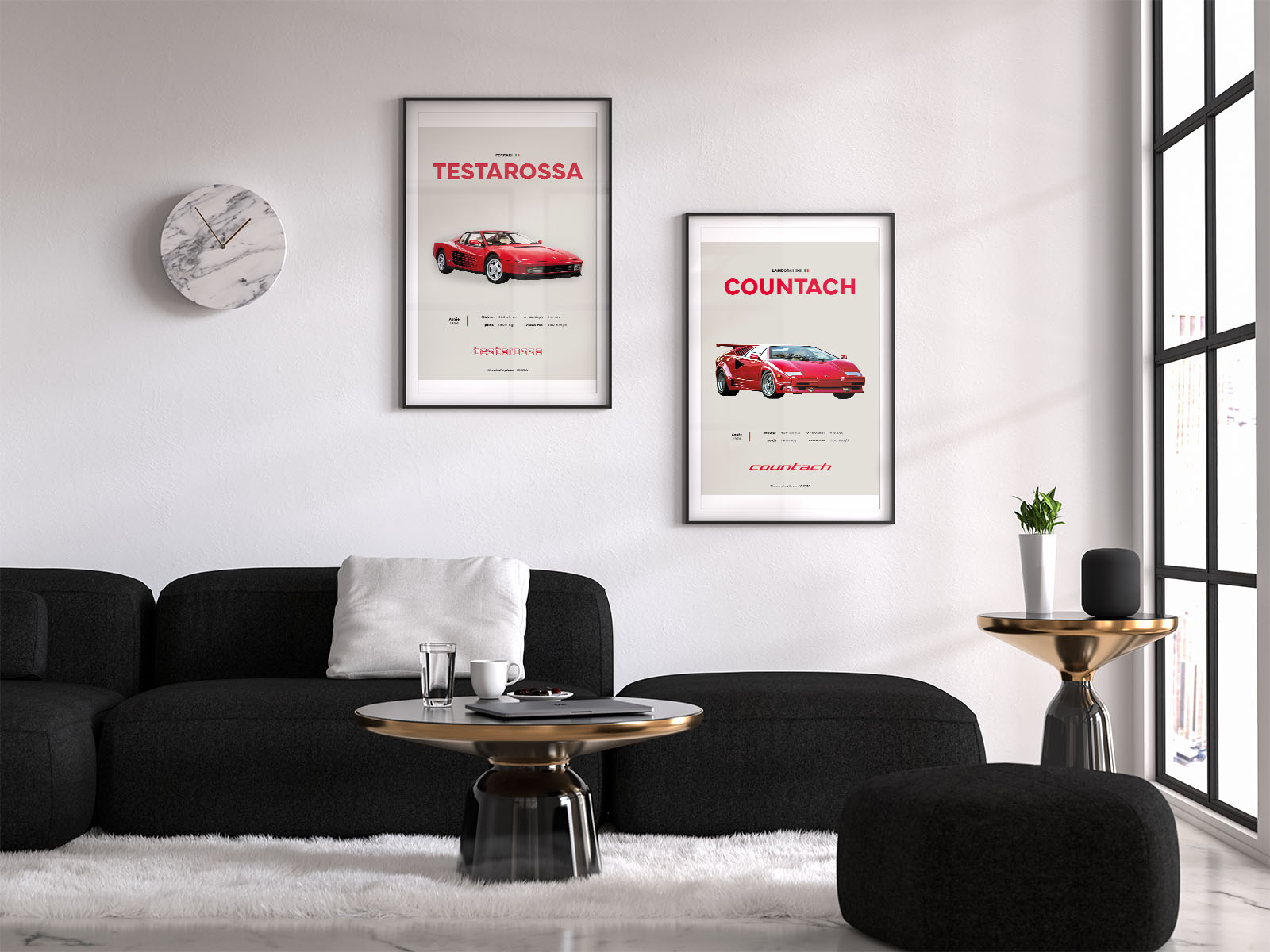 Affiche Ferrari Testarossa - UNIVEA