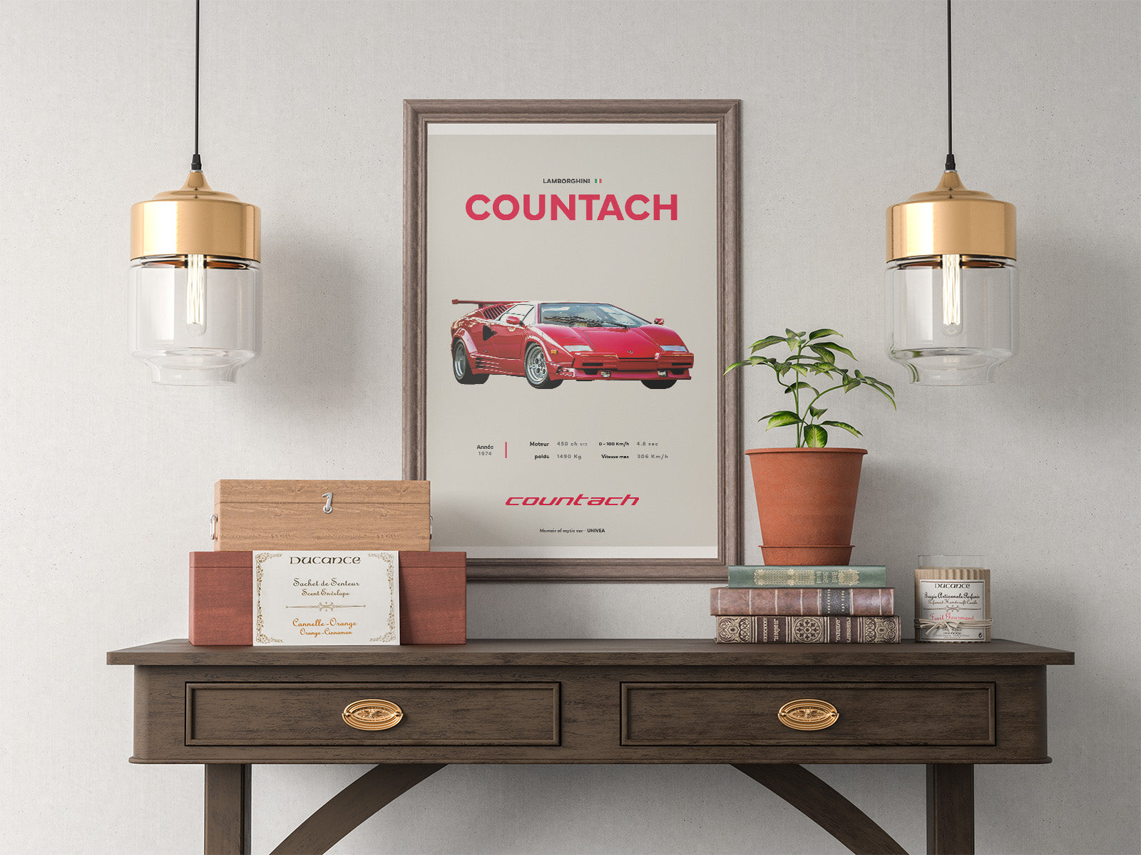 Affiche Lamborghini Countach - UNIVEA