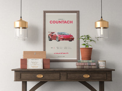 Affiche Lamborghini Countach - UNIVEA