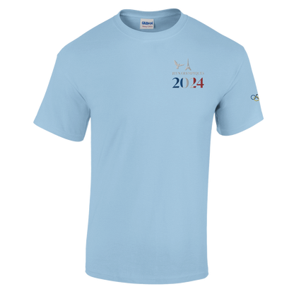 T-shirt Jeux Olympiques Paris 2024 Premium Bleu - Broderie qualité supérieure