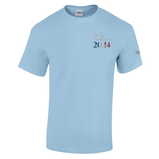 T-shirt Jeux Olympiques Paris 2024 Premium Bleu - Broderie qualité supérieure - UNIVEA