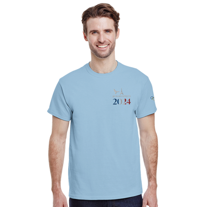 T-shirt Jeux Olympiques Paris 2024 Premium Bleu - Broderie qualité supérieure