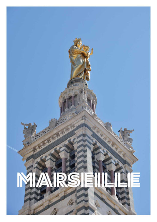 Poster “Marseille - Notre-Dame de la Garde - Detail” photo full