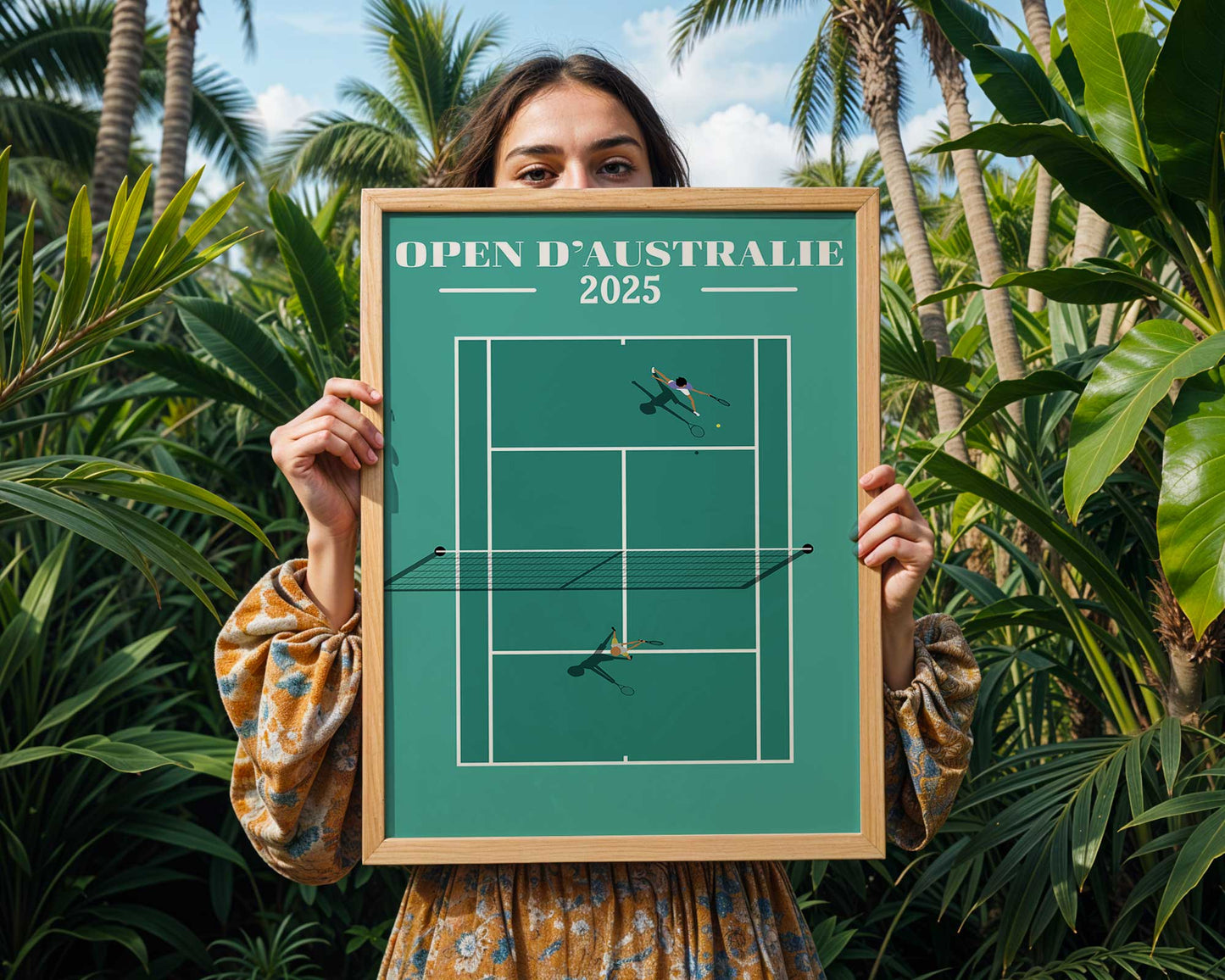 Affiche Open d’Australie 2025 - Tennis et Design Sportif