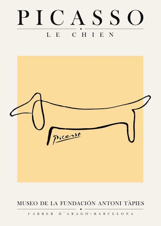 Poster Picasso The Dog Illustration