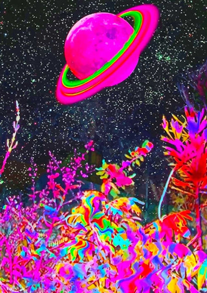 Affiche surréaliste planète rose - UNIVEA