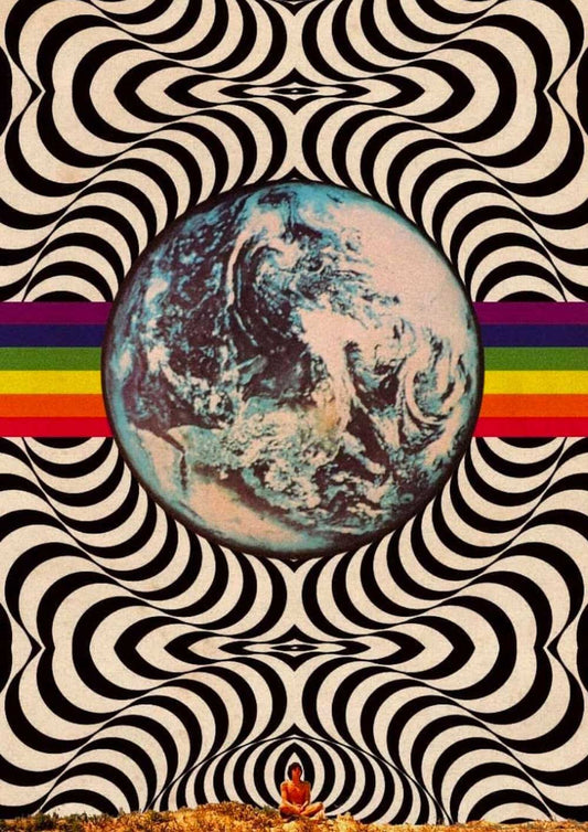 Affiche Terre Hypnotique Psychédélique - UNIVEA