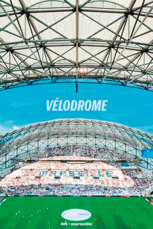 Affiche Vélodrome Marseille - Stade OM