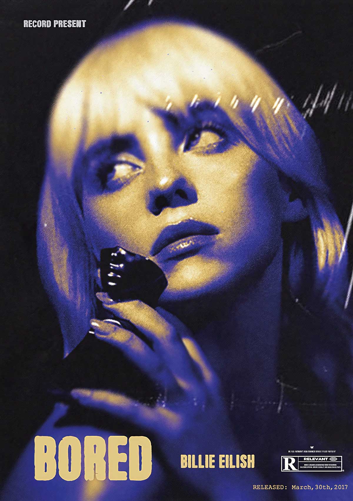 Billie Eilish - Bored (Affiche Rétro Vintage)