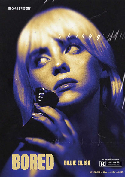 Billie Eilish - Bored (Affiche Rétro Vintage)
