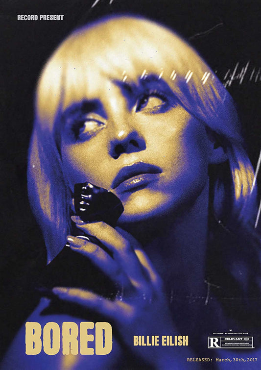 Billie Eilish - Bored (Affiche Rétro Vintage)