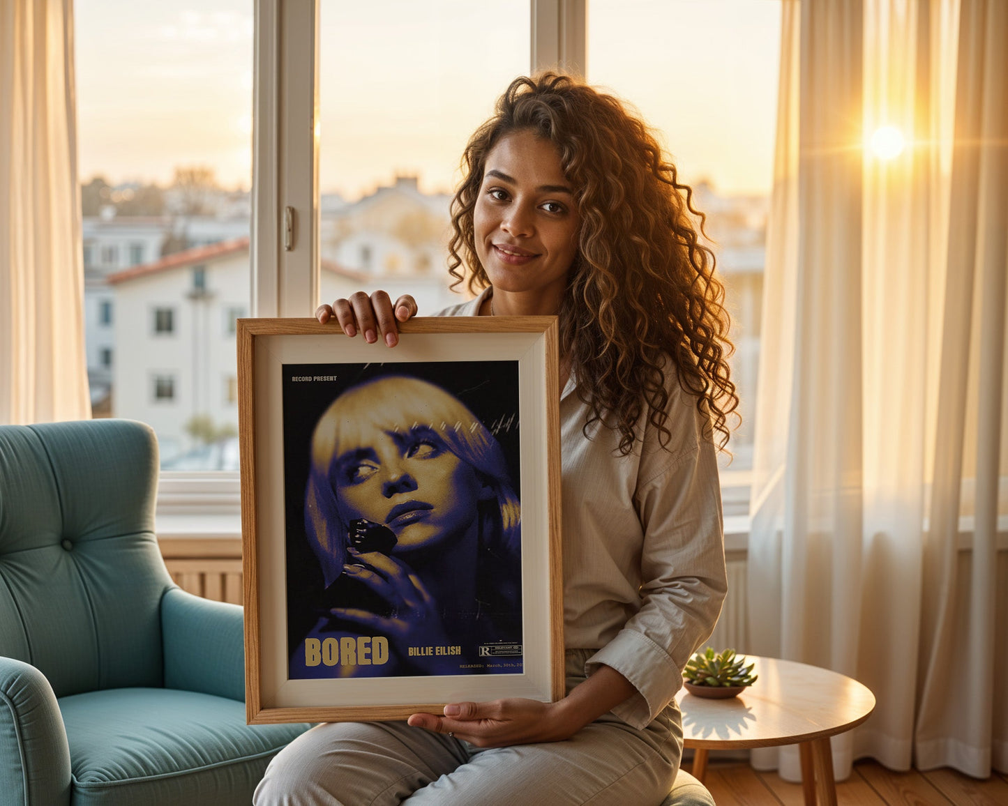 Billie Eilish - Bored (Affiche Rétro Vintage)