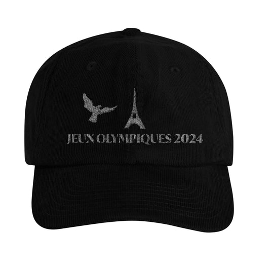 Casquette Brodée Jeux Olympiques Paris 2024 Noir - Premium Qualité Supérieure