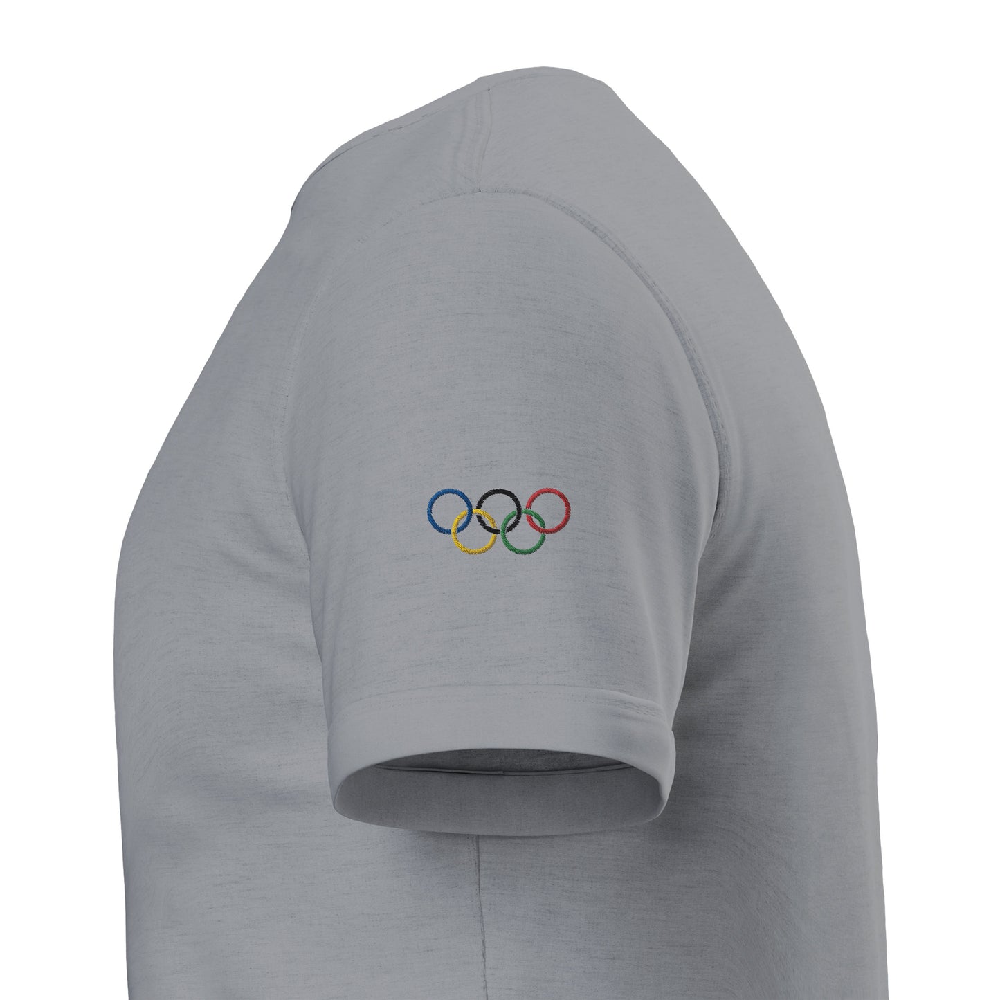 T-shirt Jeux Olympiques Paris 2024 Premium gris - Broderie qualité supérieure