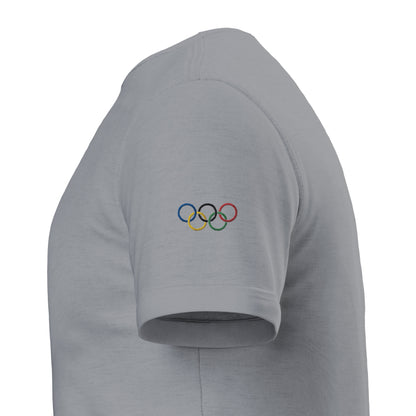 T-shirt Jeux Olympiques Paris 2024 Premium gris - Broderie qualité supérieure