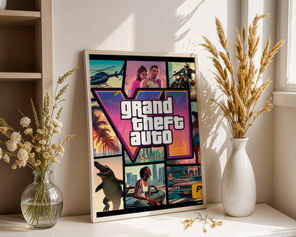 Affiche Grand Theft Auto VI - Art Cover Concept