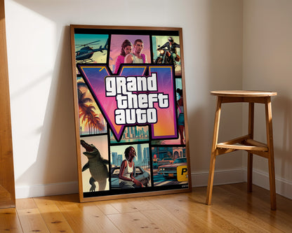 Affiche Grand Theft Auto VI - Art Cover Concept