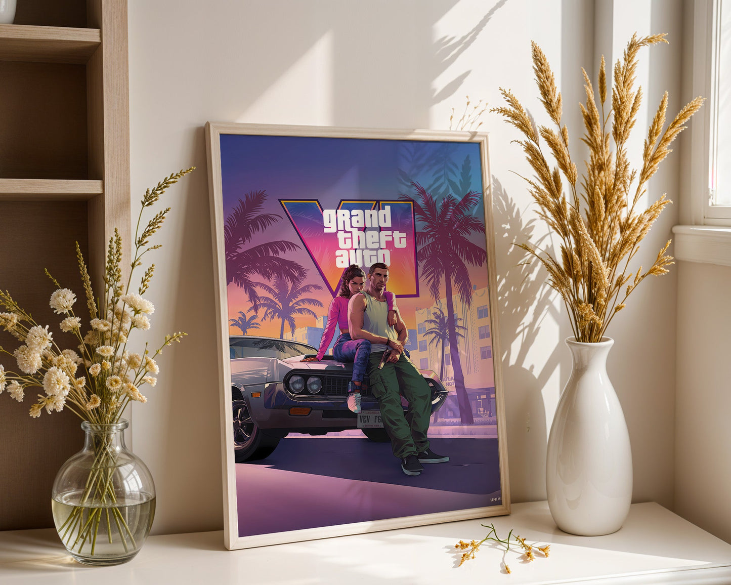 Affiche Grand Theft Auto VI - Style Rétro Miami