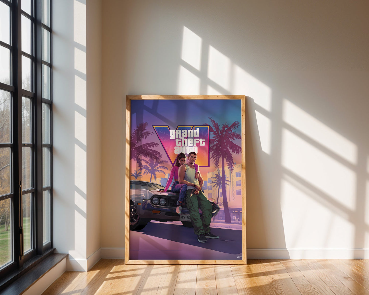 Affiche Grand Theft Auto VI - Style Rétro Miami