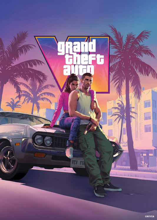 Affiche Grand Theft Auto VI - Style Rétro Miami