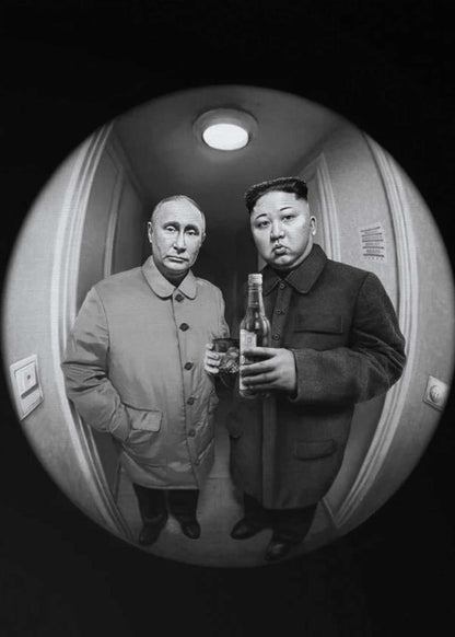 Kim Jong-un et Poutine - Perspective Fisheye