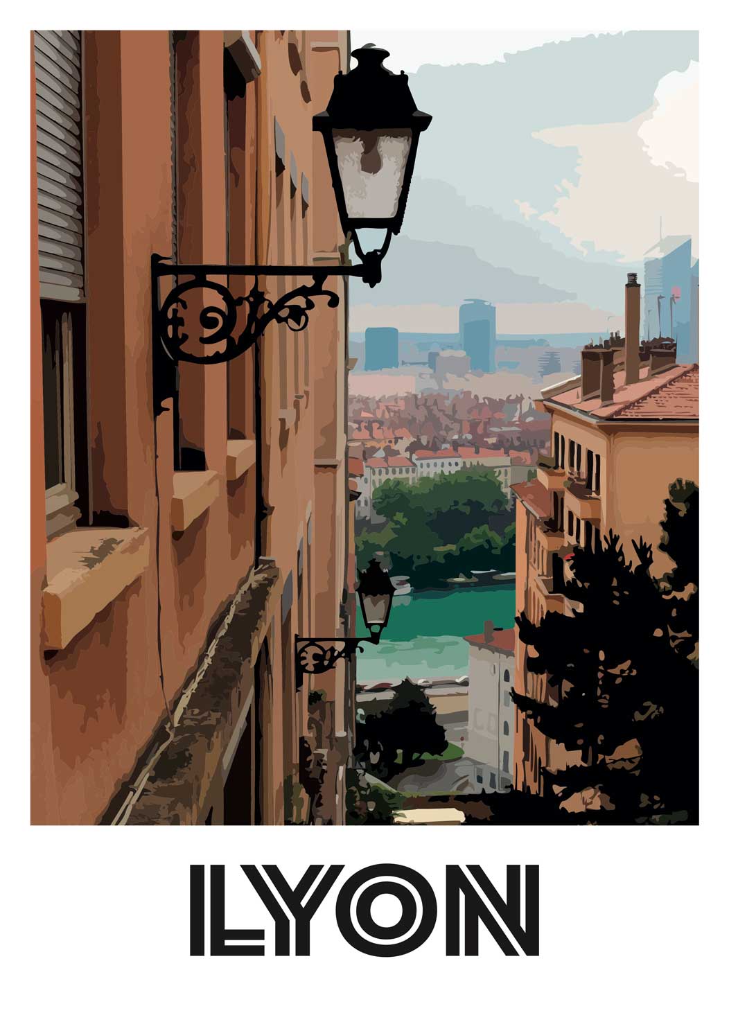 Affiche “Lyon - Rue Pittoresque”