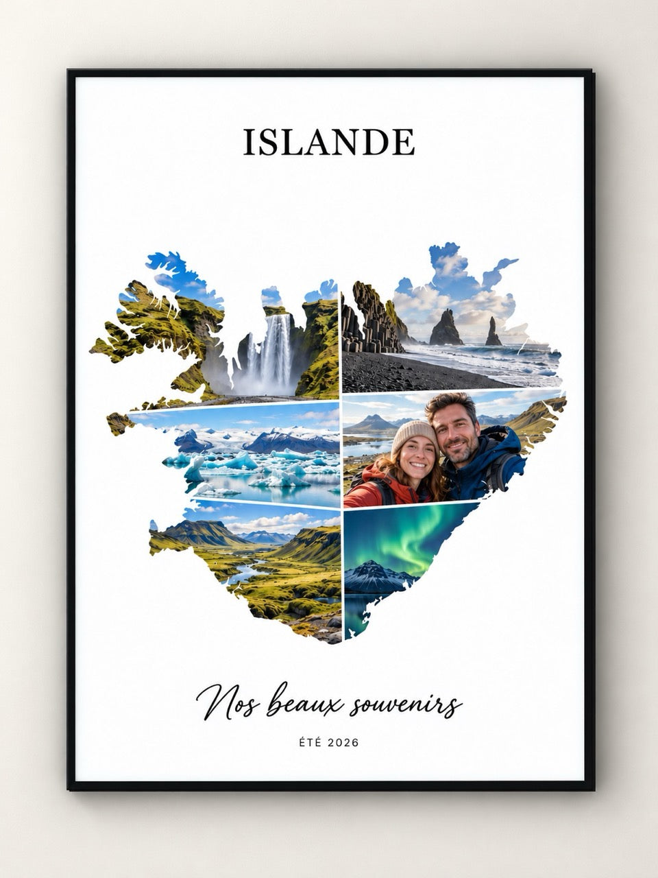 Affiche personnalisé carte de vacances avec photos