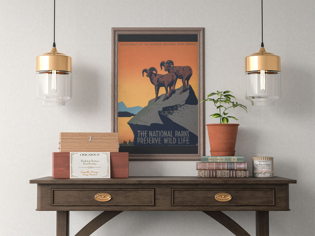 Affiche the national parks preserve wild life