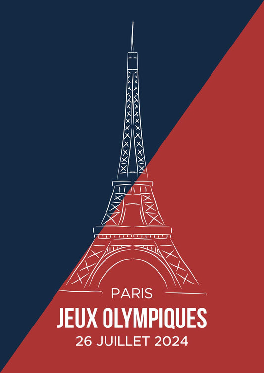 Poster Paris Olympic Games 2024 - Eiffel Tower Illustration