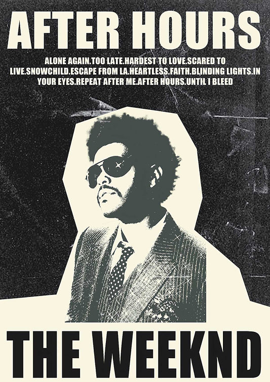 The Weeknd - After Hours (Affiche Vintage Minimaliste)