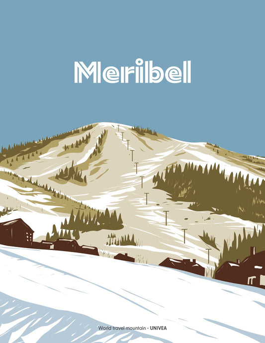 affiche de la station de ski Maribel en illustration